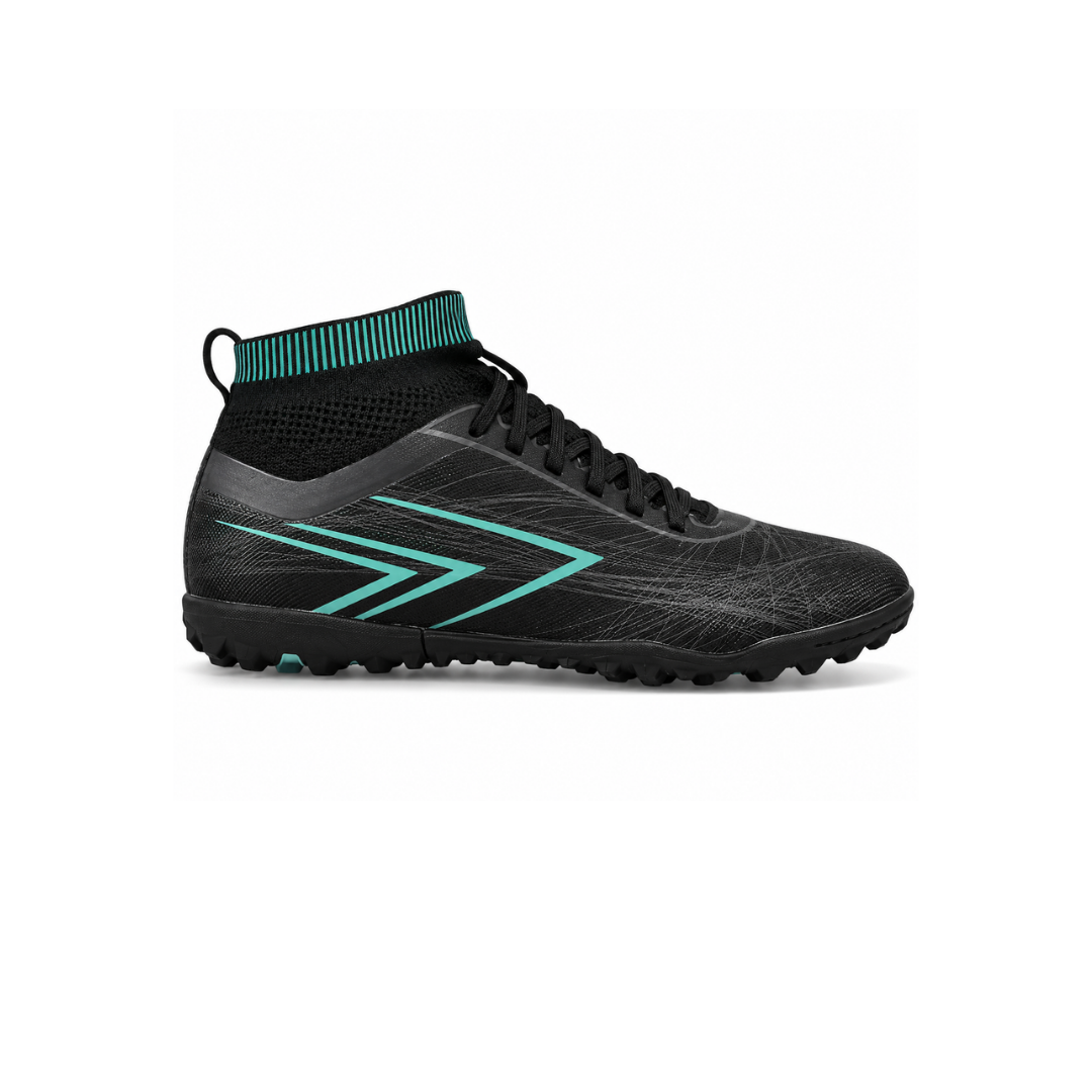 SAIFEINU TF240513 Botines de Fútbol TF color Negro/Turquesa